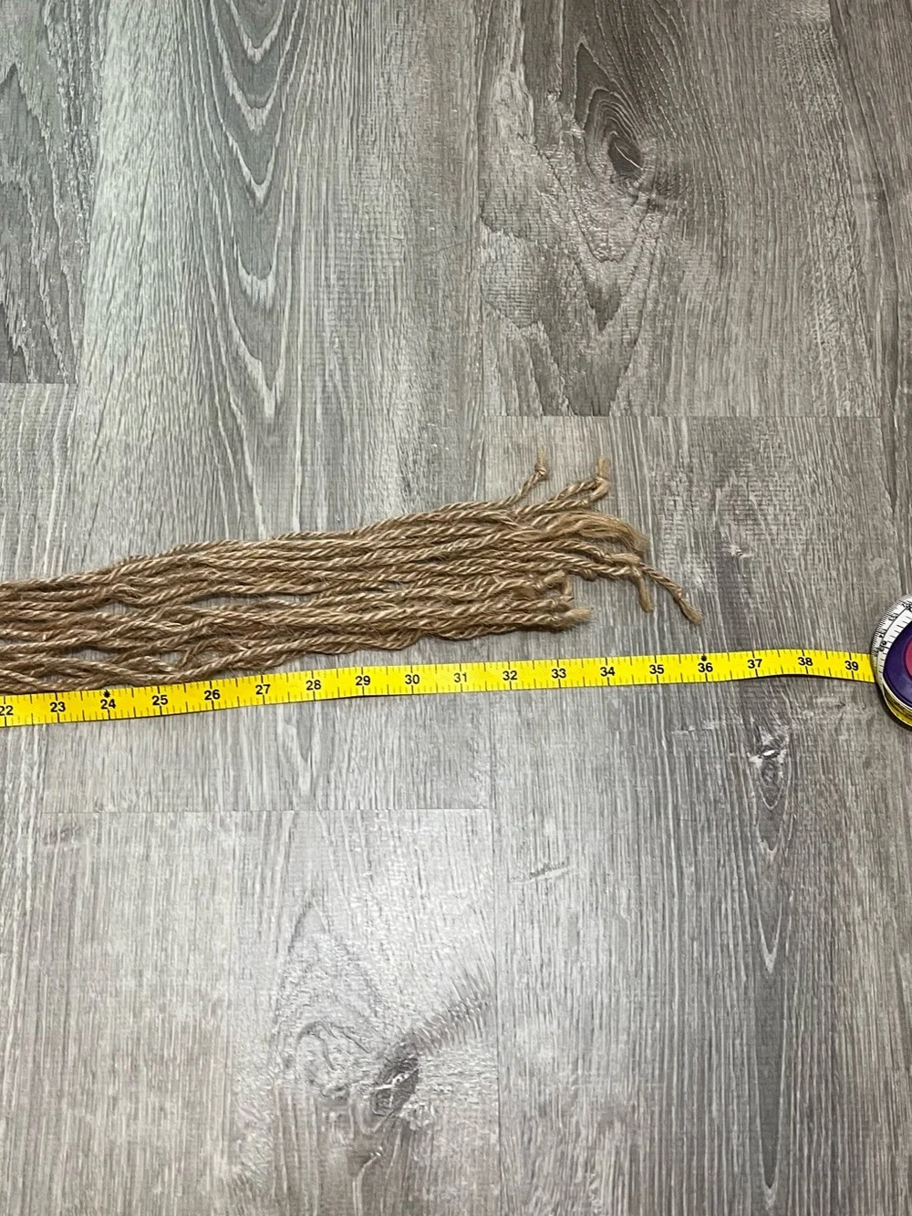 Small Brown and Lilac Purple Macramé Jute Rope Y2K Belt